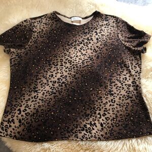 Kathie Lee Animal print blouse
